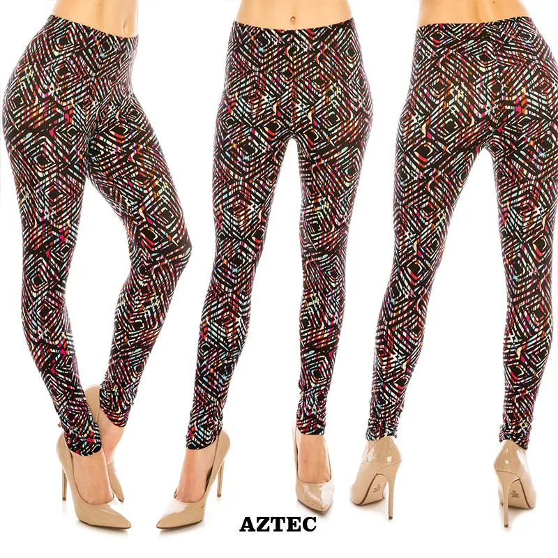 Miscellaneous Patterned Ultra Soft Leggings (Regular/Plus Size)