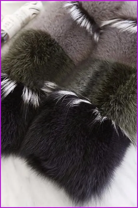 Multi Color Fox Fur Fluffy Scarf DO1348