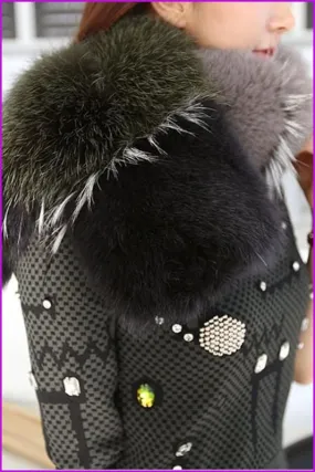 Multi Color Fox Fur Fluffy Scarf DO1348
