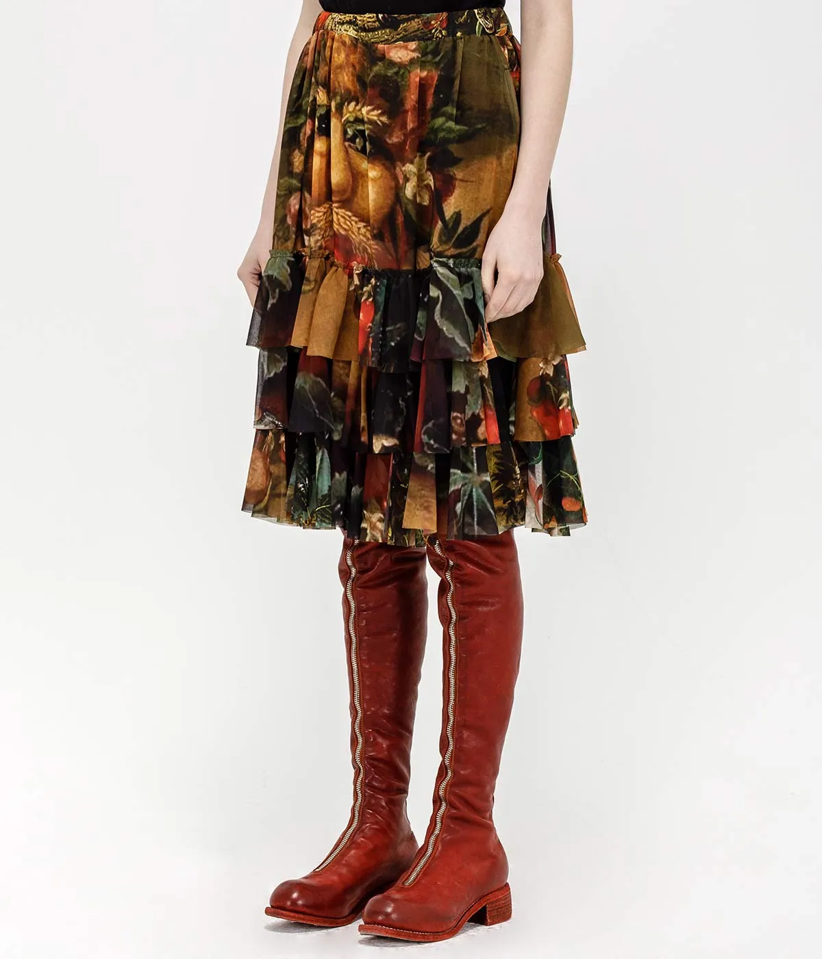 Multicoloured Sheer Arcimboldo Skirt