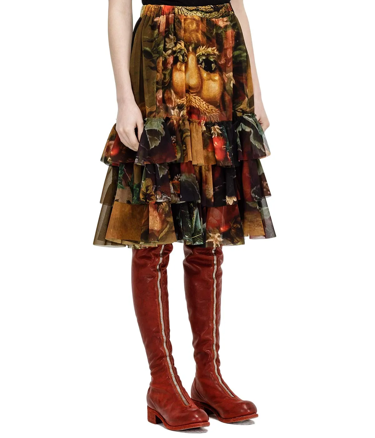 Multicoloured Sheer Arcimboldo Skirt