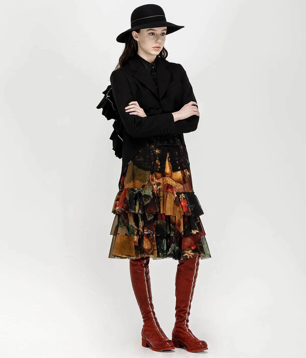 Multicoloured Sheer Arcimboldo Skirt