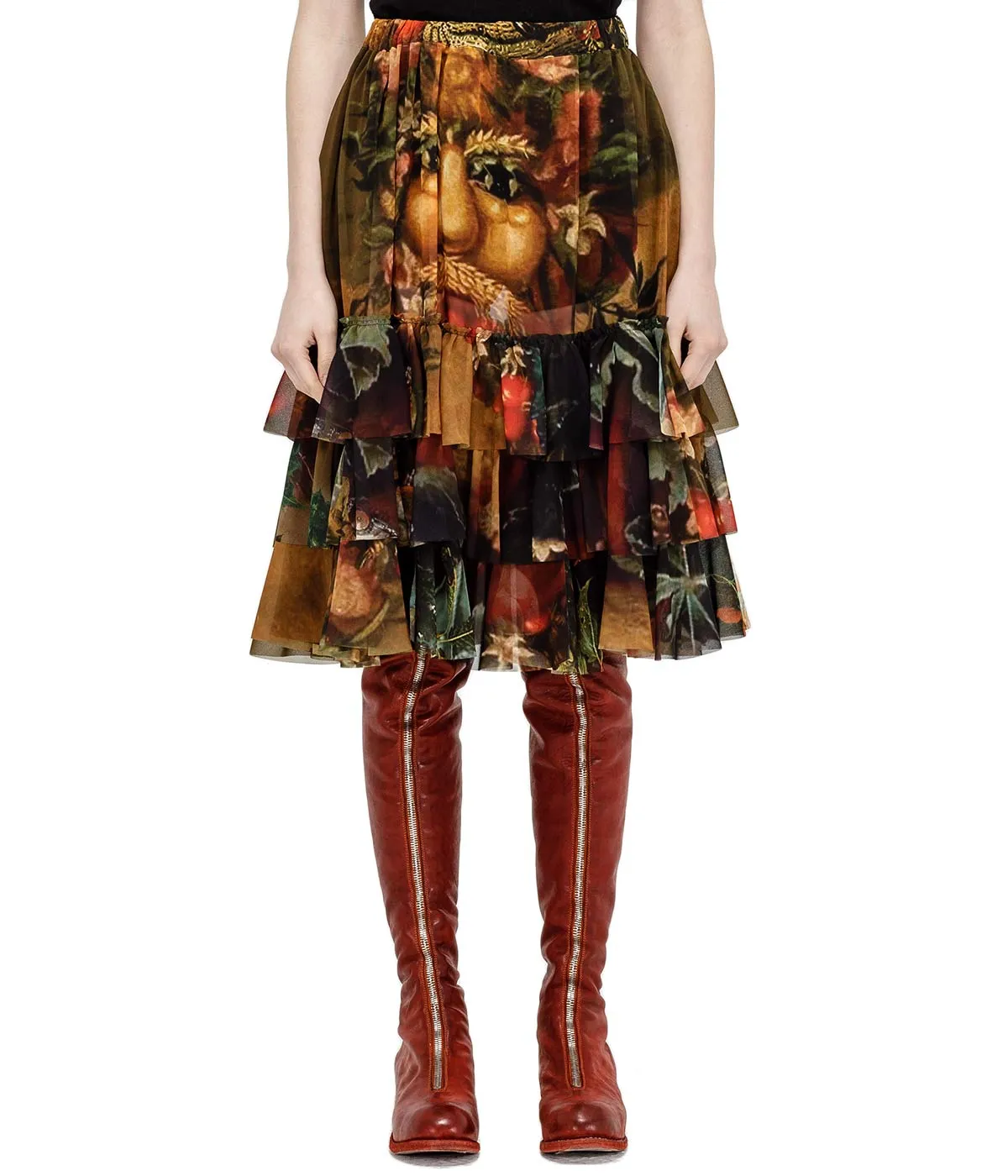 Multicoloured Sheer Arcimboldo Skirt