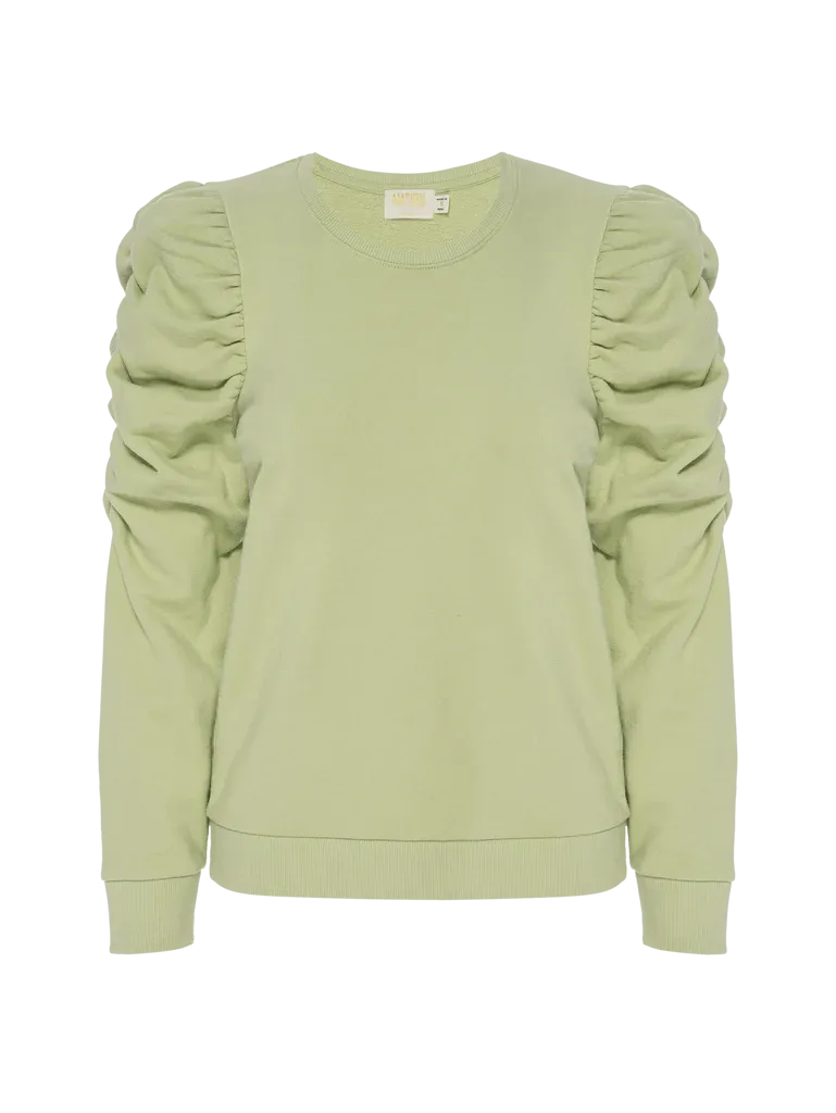 Nation LTD - Perla Gathered 3/4 Sleeve in Green Tea