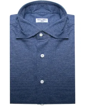Navy Blue Melange Sport Shirt