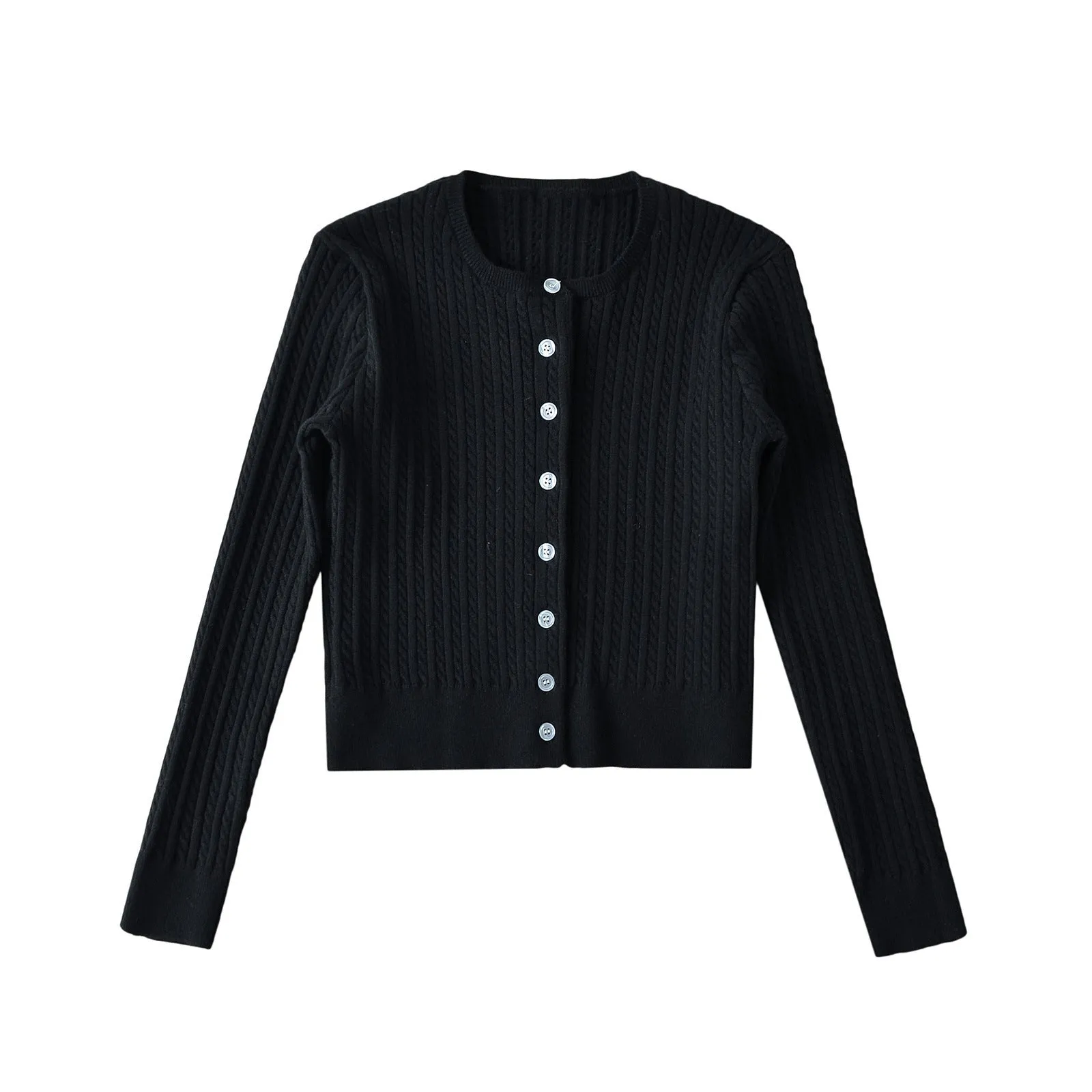 New Women's Slim Fit Sweater  American Solid Color