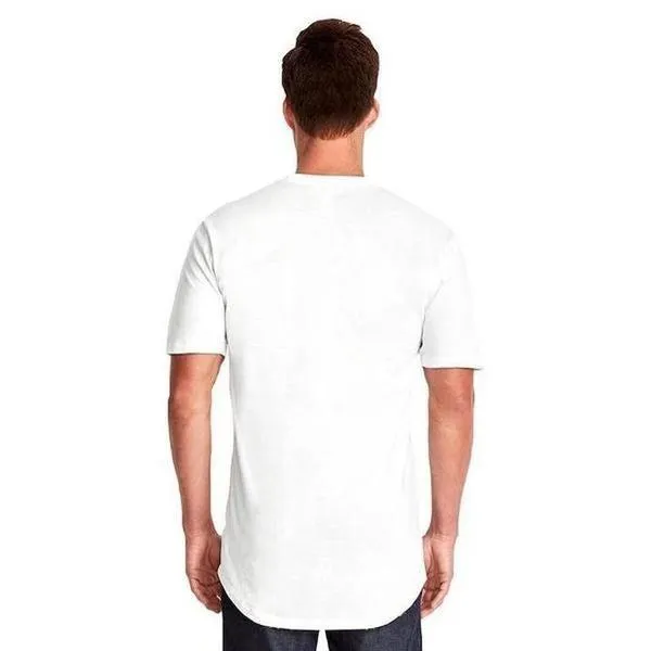 Next Level Curved Hem Long Tee White