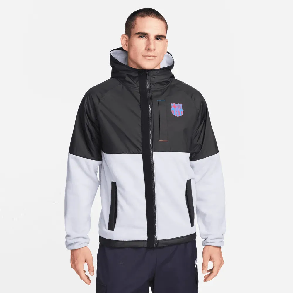 Nike 2022-23 FC Barcelona AWF Full Zip Winter Jacket - Black-Grey