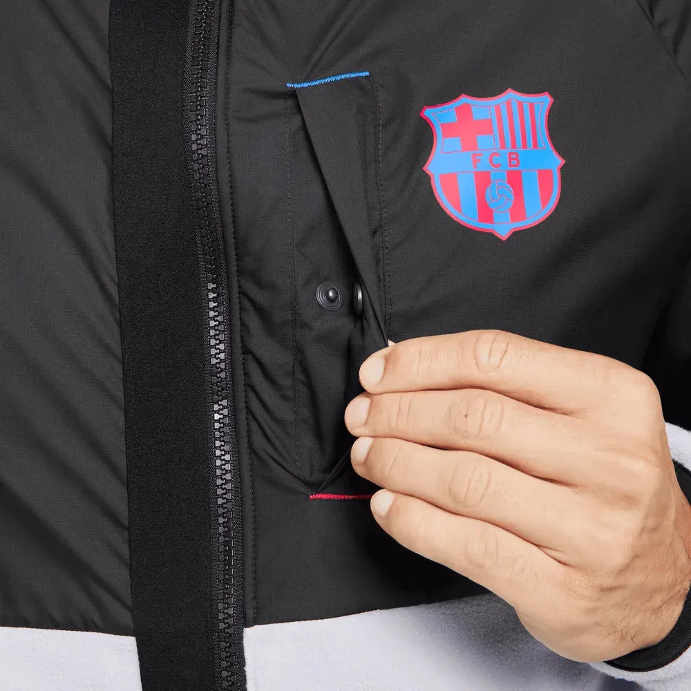 Nike 2022-23 FC Barcelona AWF Full Zip Winter Jacket - Black-Grey