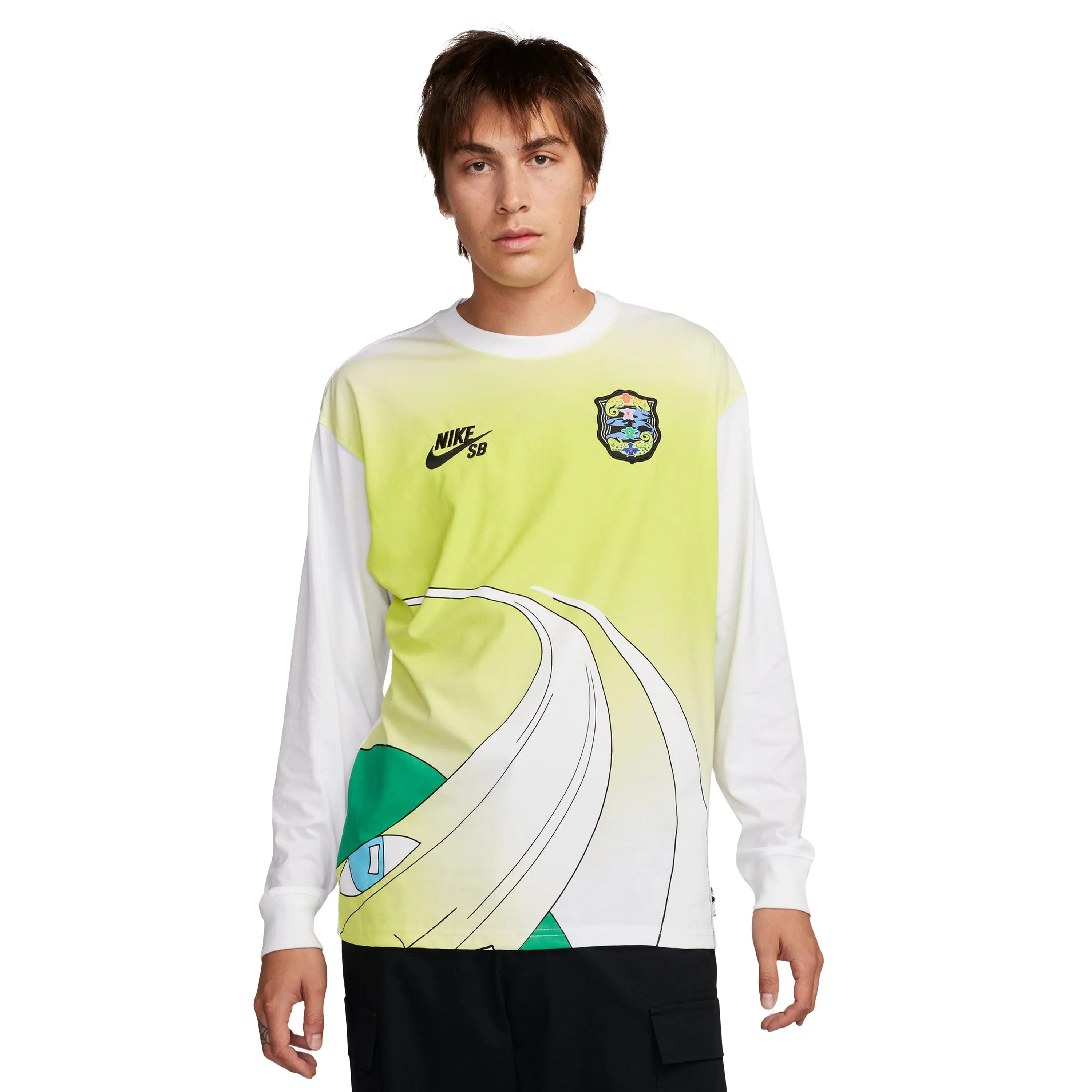 NIKE SB 2024 FEDERATION KIT LONG SLEEVE SKATE TEE WORLD WHITE