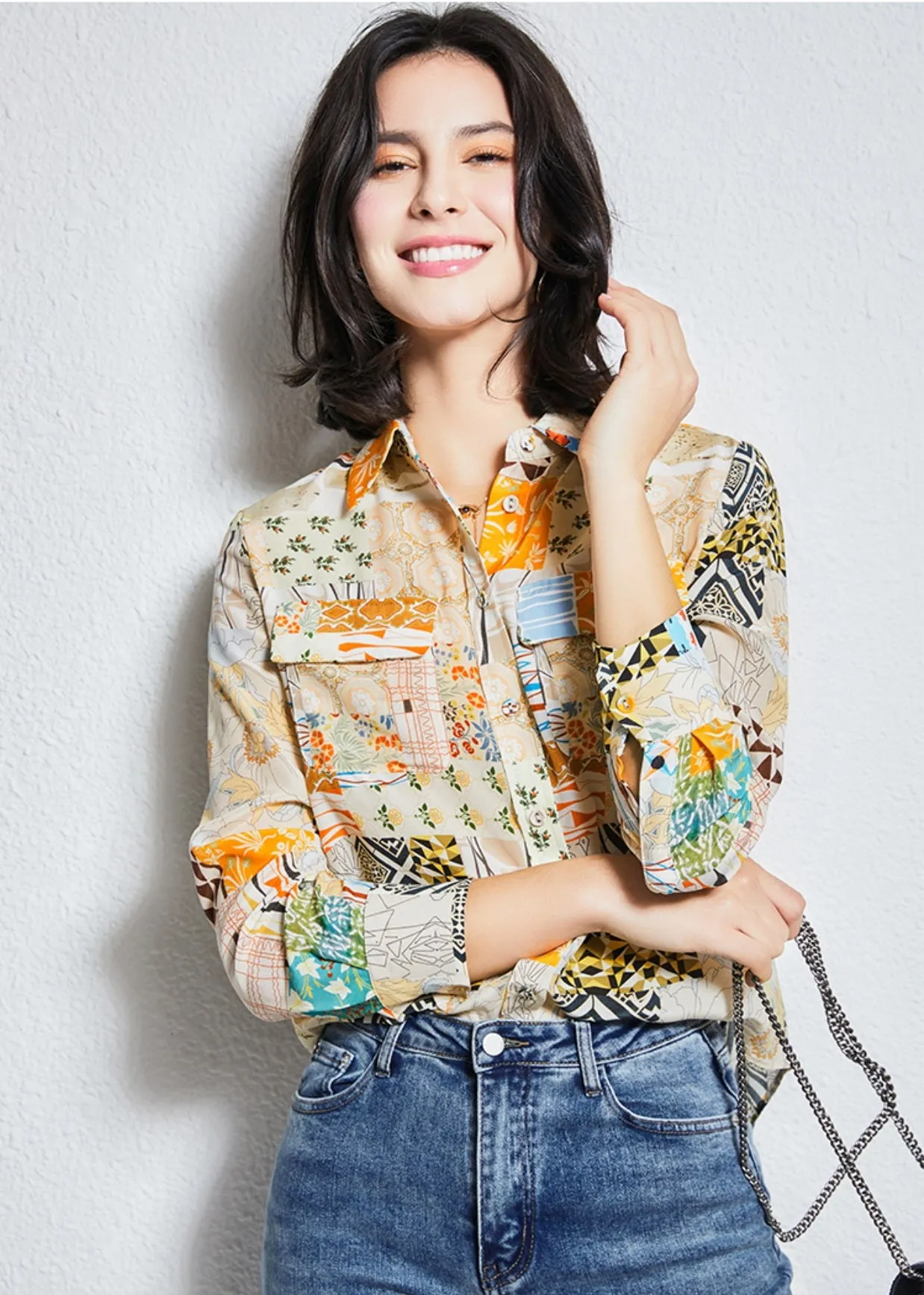 Nonothing | Women's pure silk  liberty print shirt