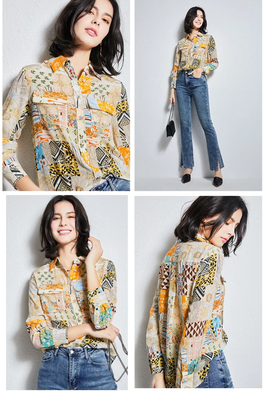 Nonothing | Women's pure silk  liberty print shirt