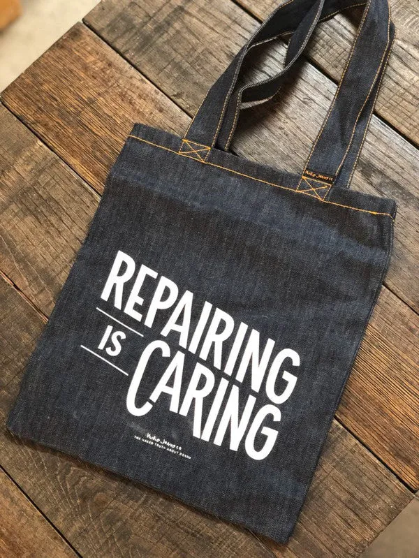 Nudie Jeans Denim Tote Bag Printed 190338-B26-999