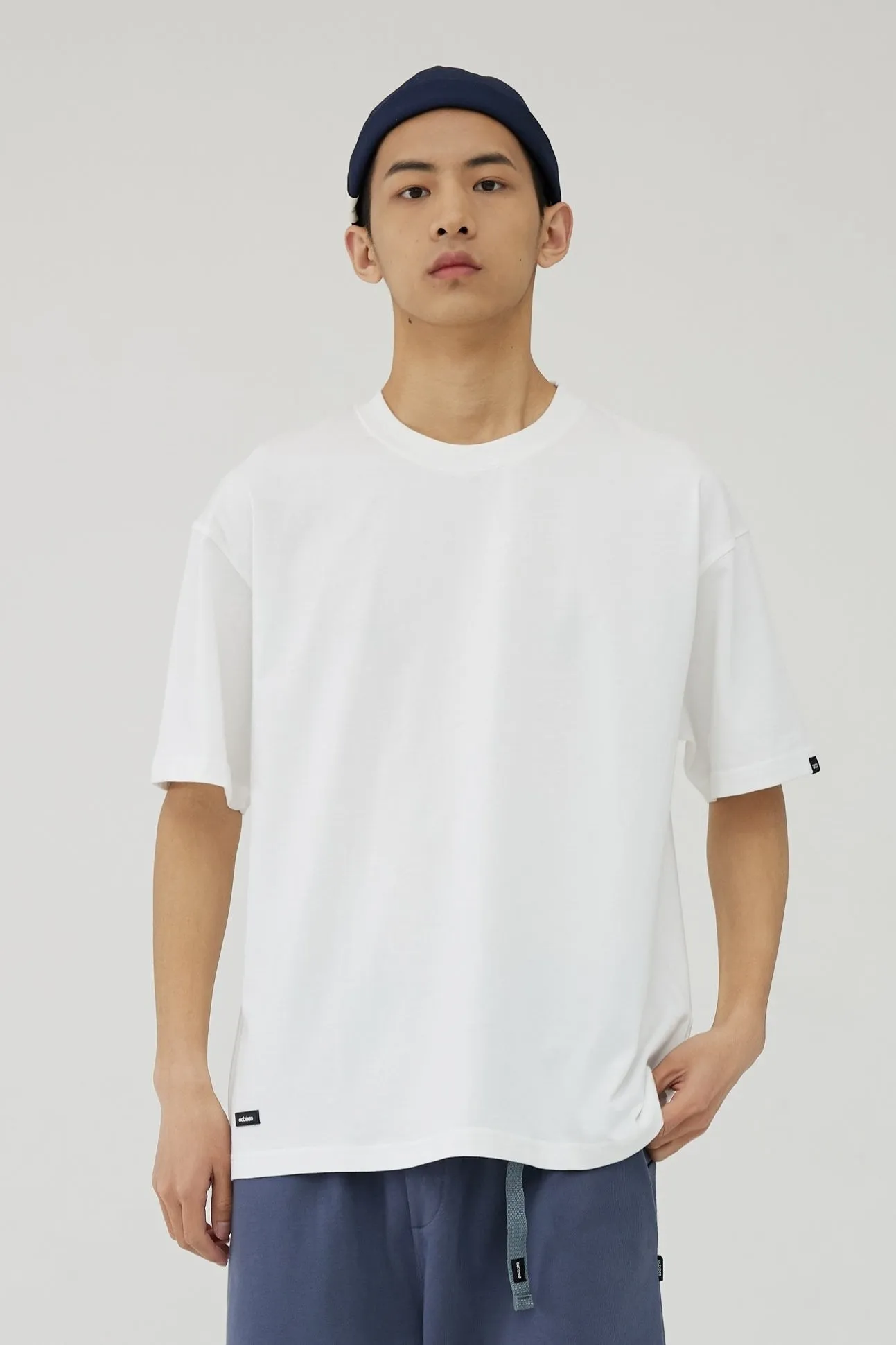 OCTOBEE ピュアコットン ラウンドネック Tシャツ OTB001