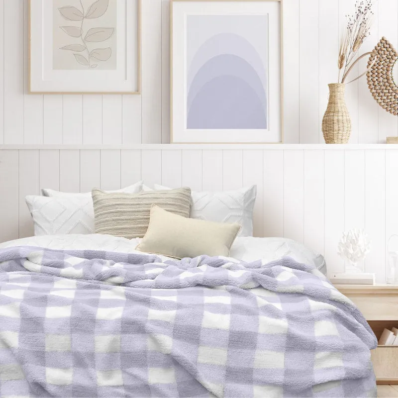 Odyssey Living Golden Fleece Check Blanket
