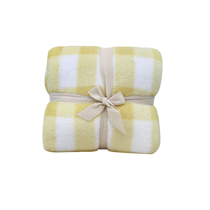 Odyssey Living Golden Fleece Check Blanket