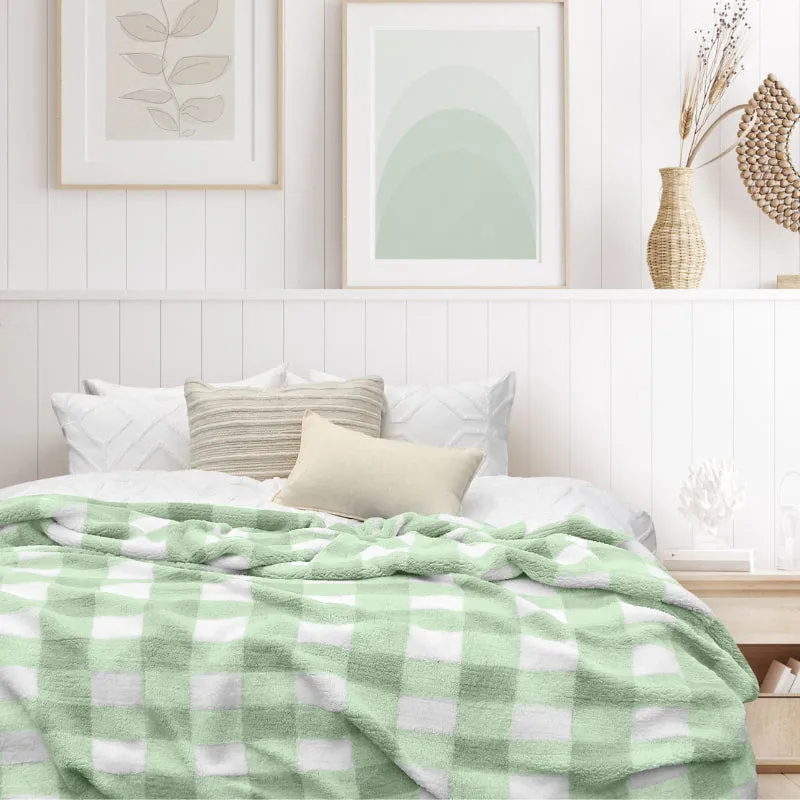 Odyssey Living Golden Fleece Check Blanket
