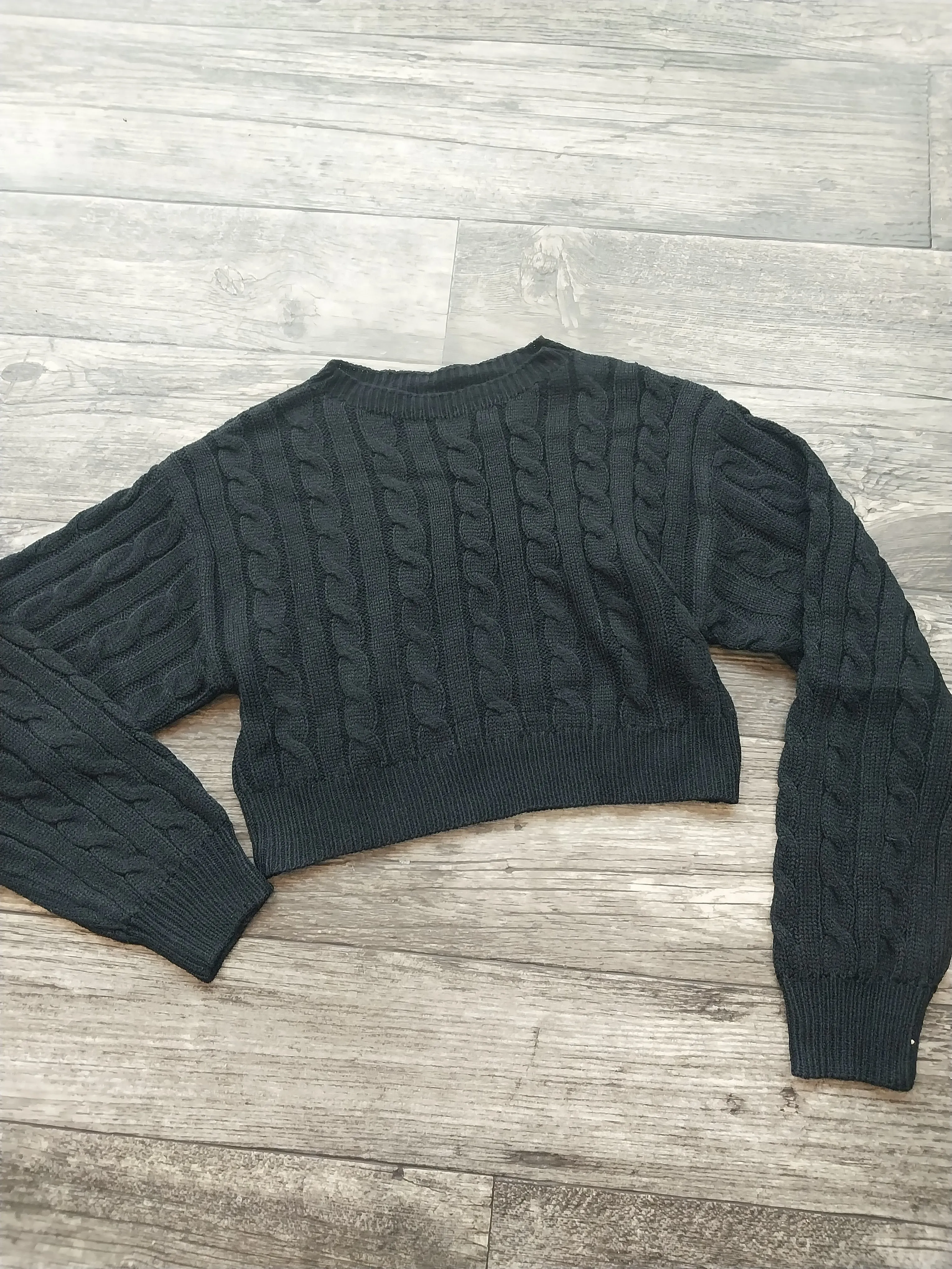 Onyx Cable Knit Sweater