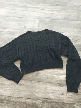 Onyx Cable Knit Sweater