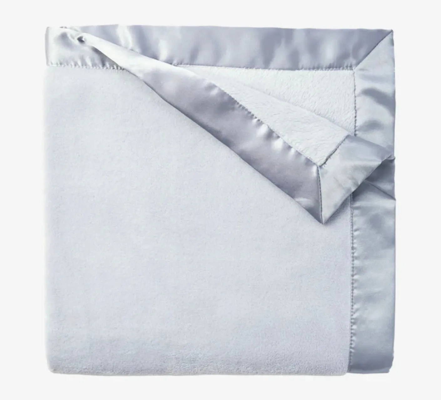 Pale Blue Fleece Baby Blanket by Elegant Baby