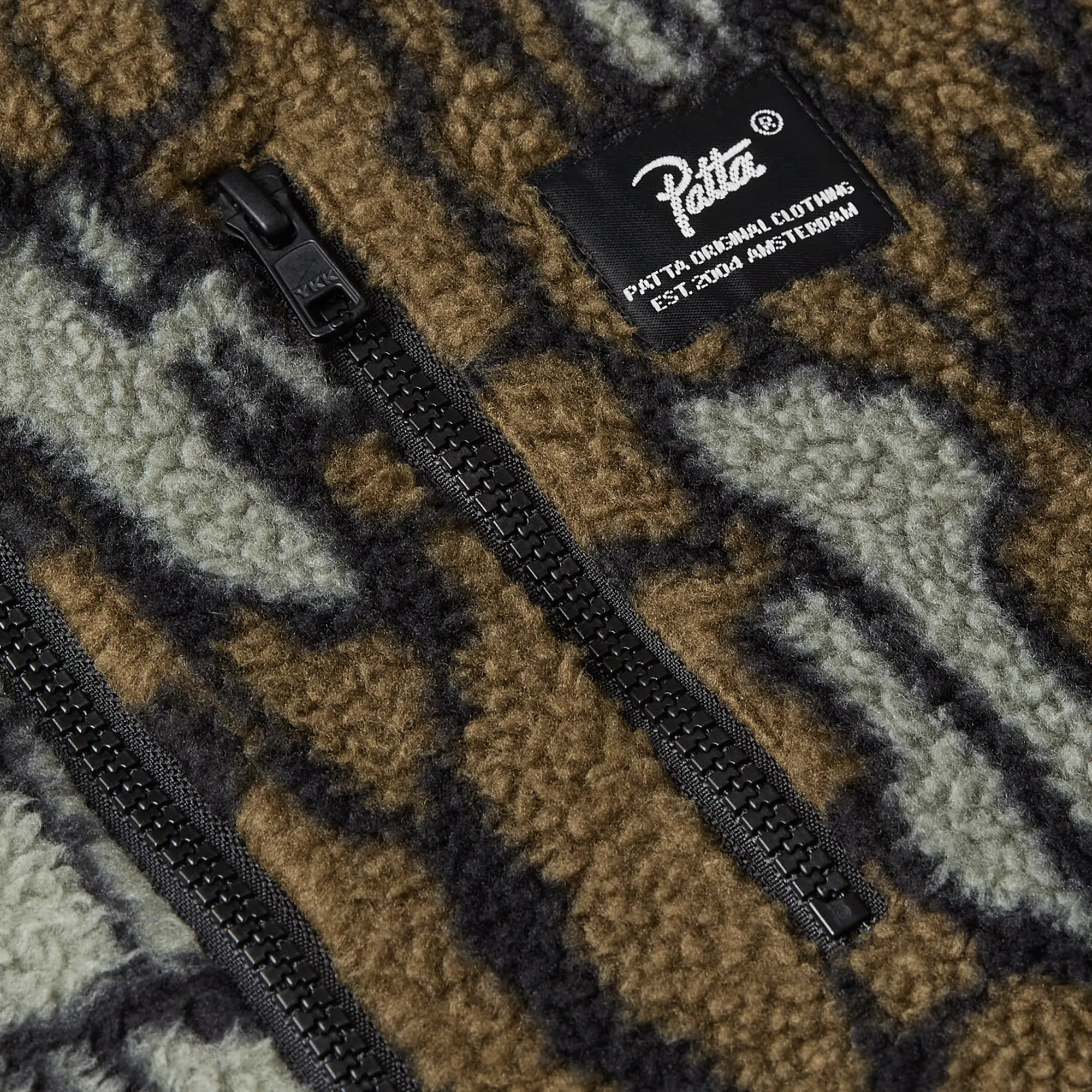 Patta Woodie Fleece Jacket Slate Black