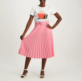 Pink Pleated Skirt