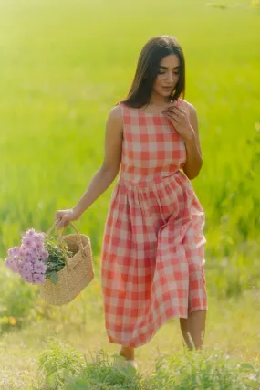 PLAID PLEATED DRESS