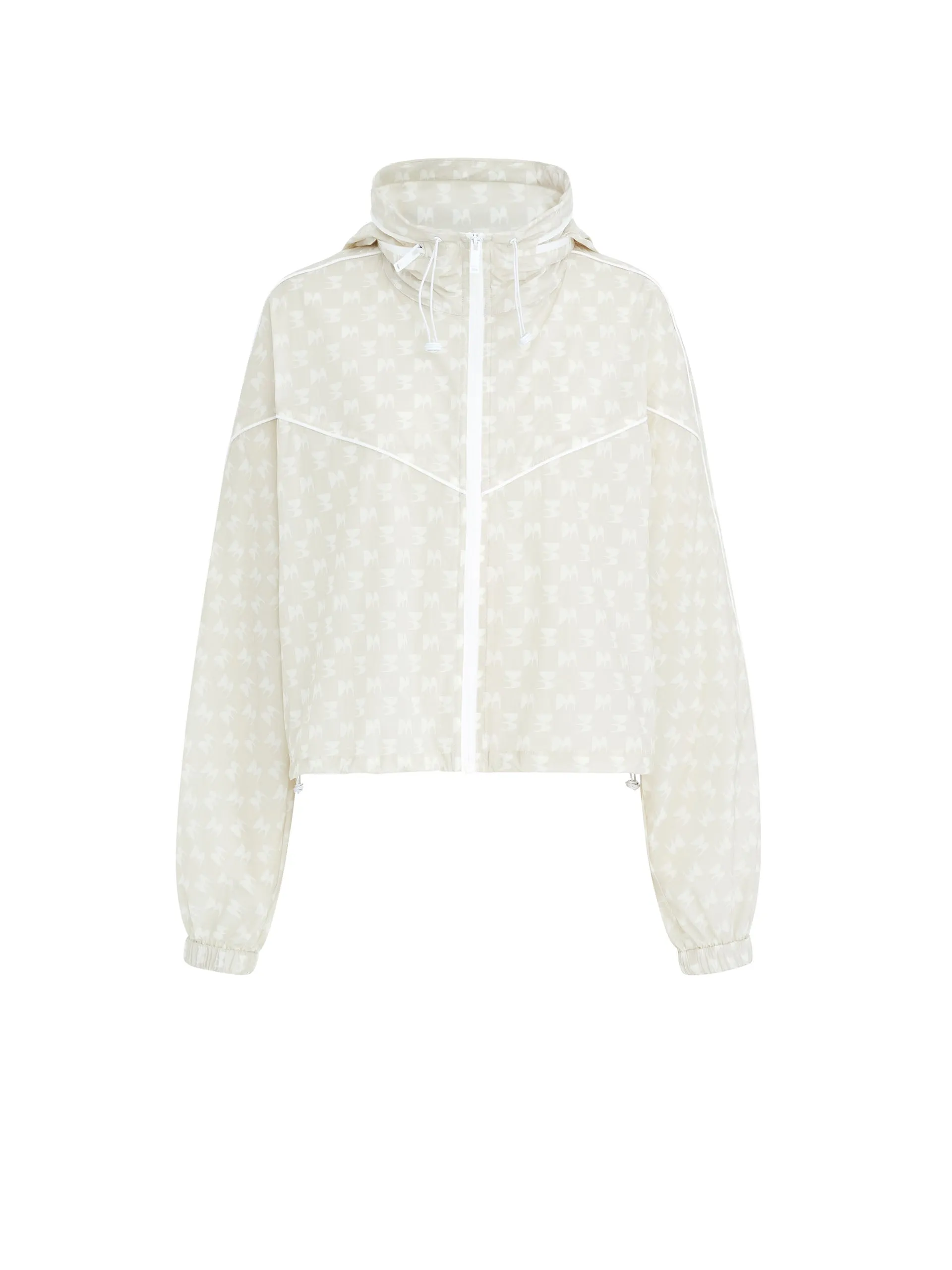 Printed Sheer Hoodie Jacket