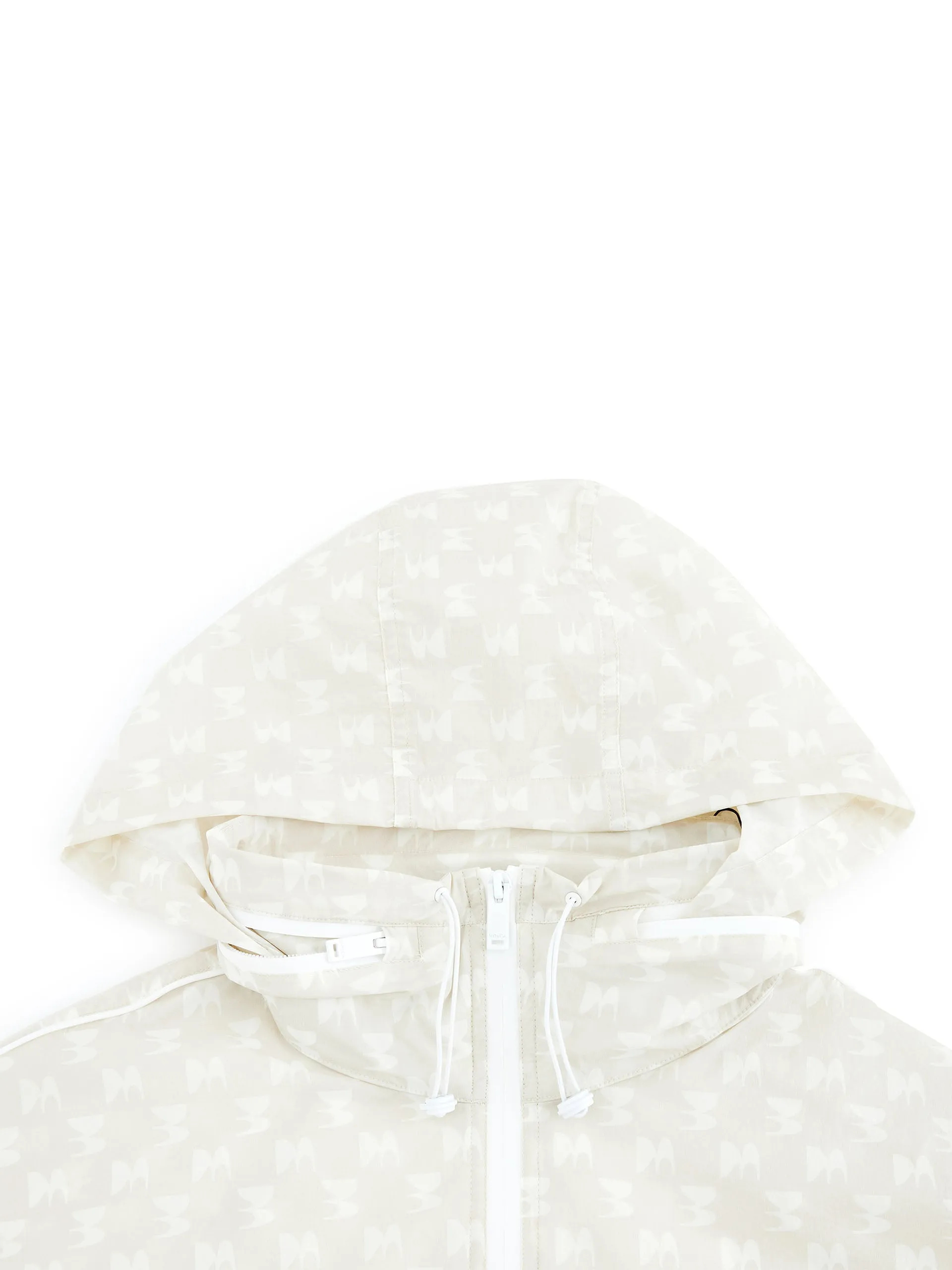 Printed Sheer Hoodie Jacket