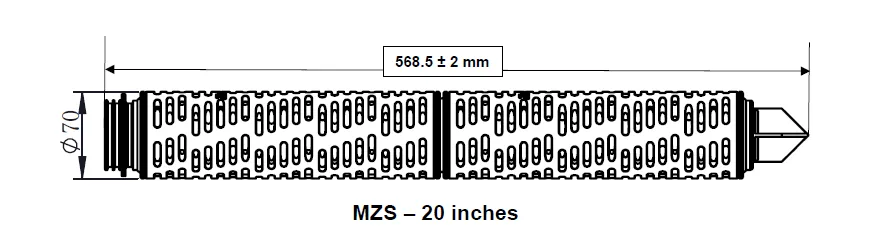 PureFlo Z-Series Cartridge - MZXS2072S1-5 (Pharmaceutical Grade)