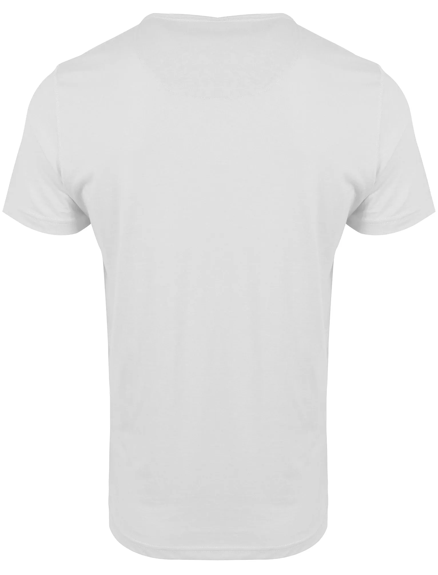 Quartz Henley Neck Short Sleeve Cotton T-Shirt In White