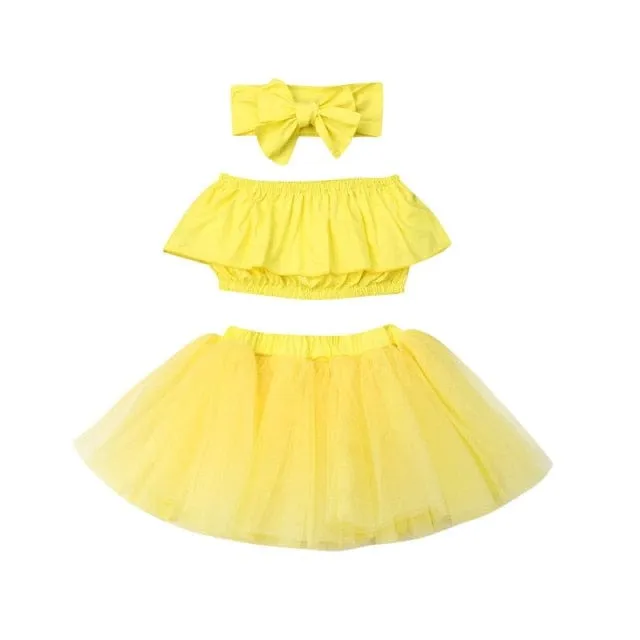 "Pretty As A Daffodil" 3 PC Tutu Skirt Set