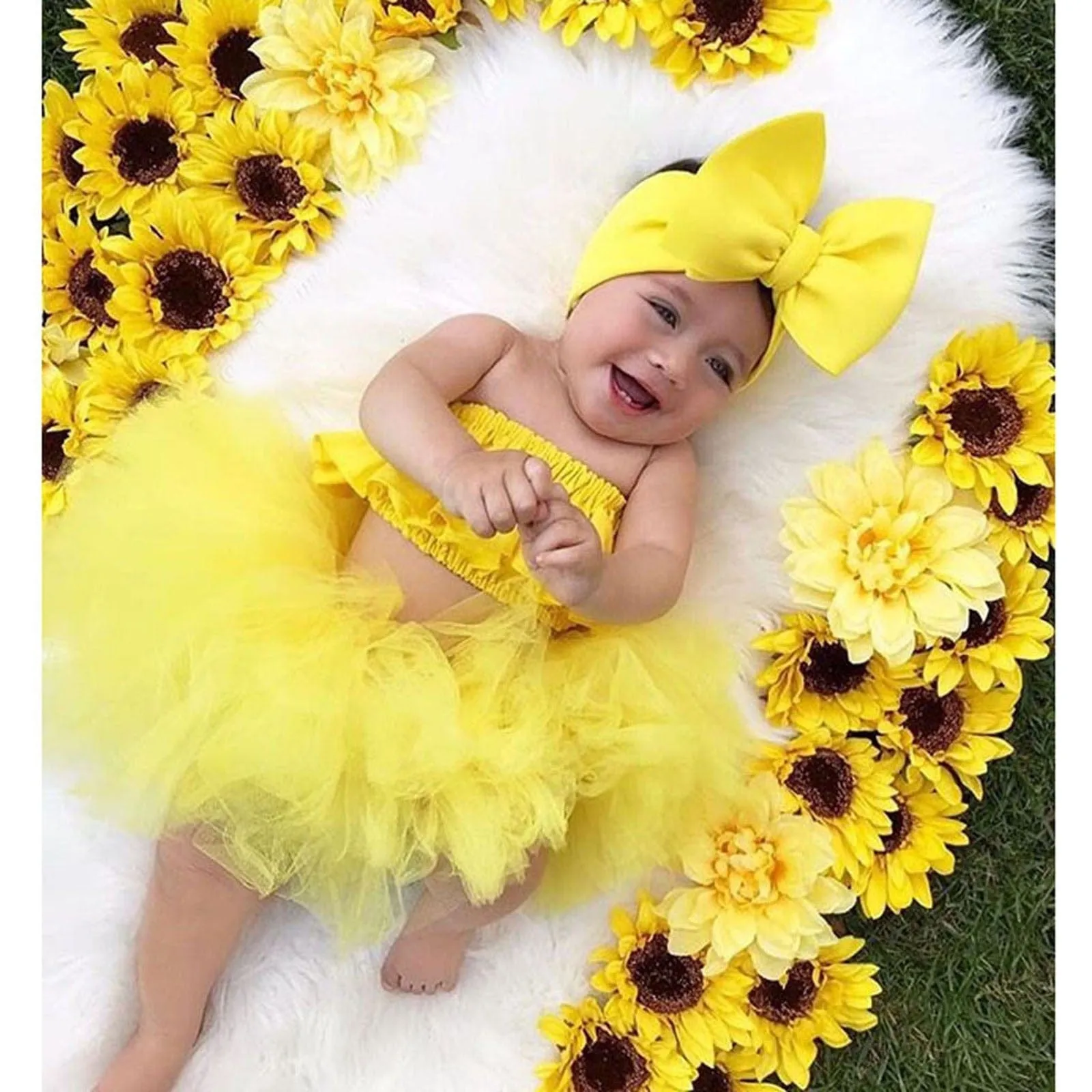 "Pretty As A Daffodil" 3 PC Tutu Skirt Set