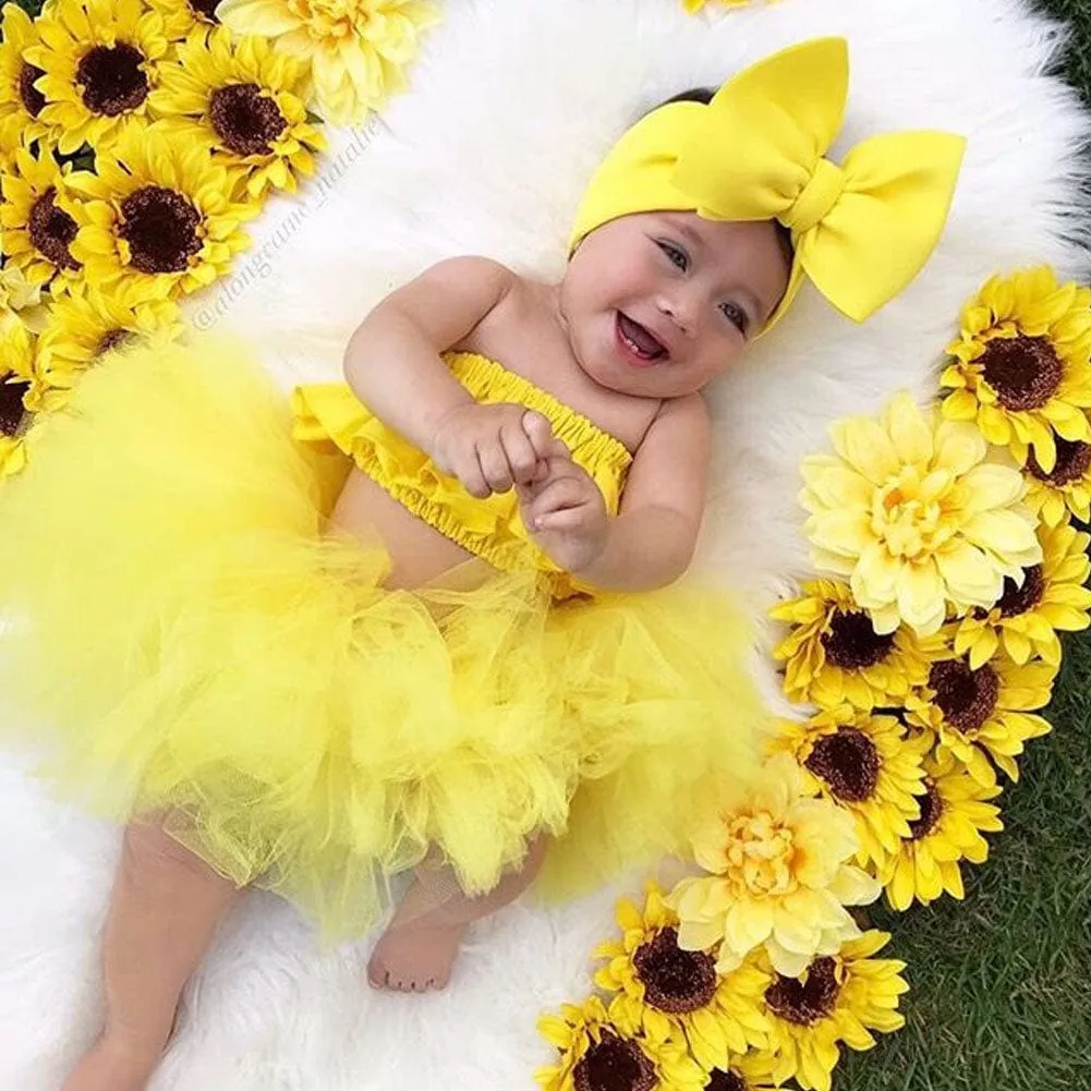 "Pretty As A Daffodil" 3 PC Tutu Skirt Set