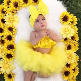 "Pretty As A Daffodil" 3 PC Tutu Skirt Set