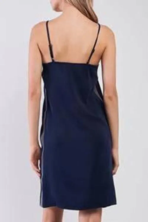Racer Side Stripe Midi Slip Dress