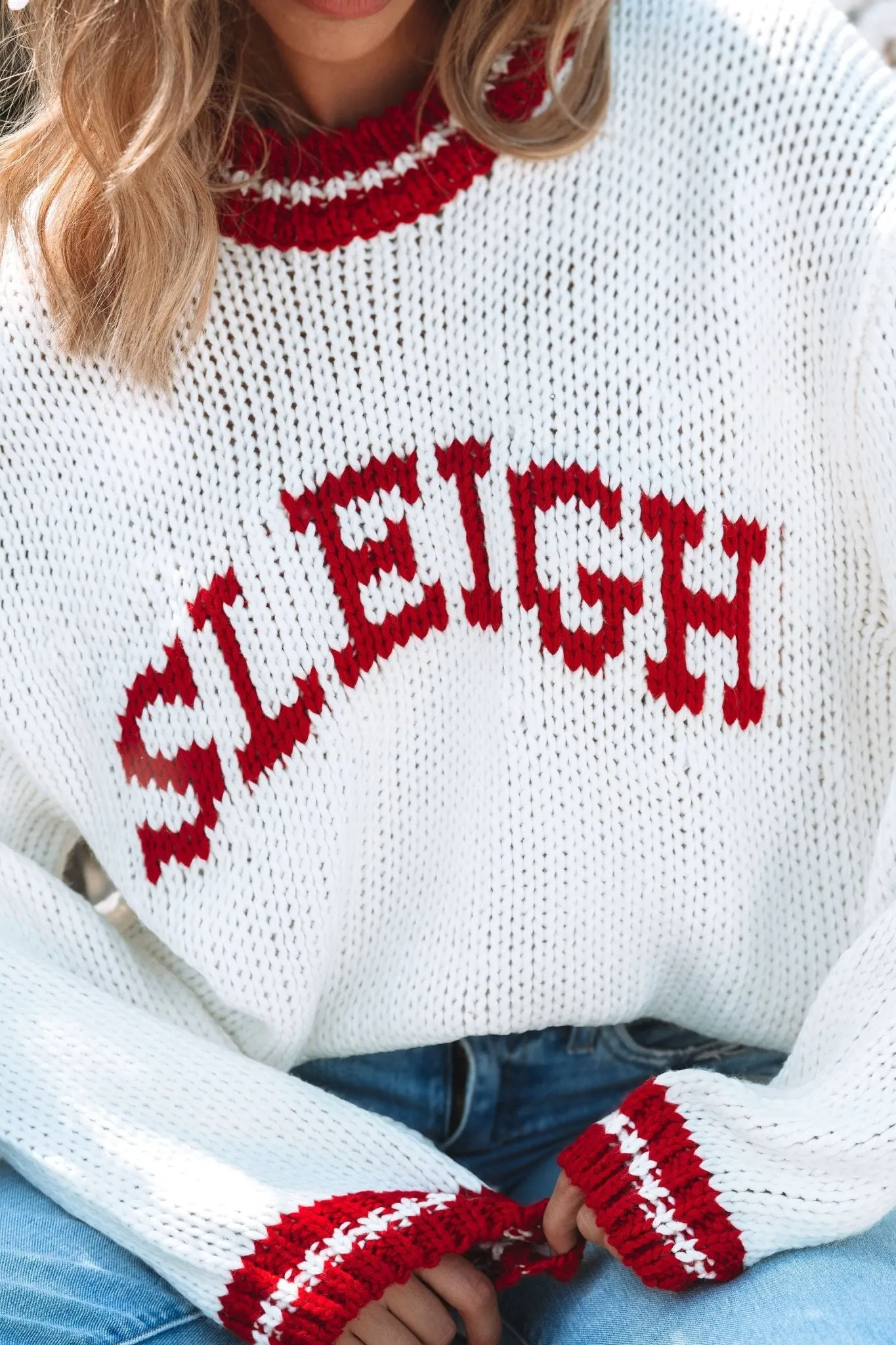 Ready To Sleigh Pullover Sweater - Ivory - FINAL SALE