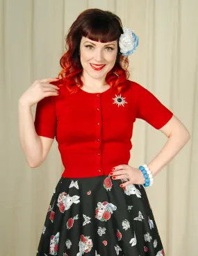 Red Wendi Cardigan