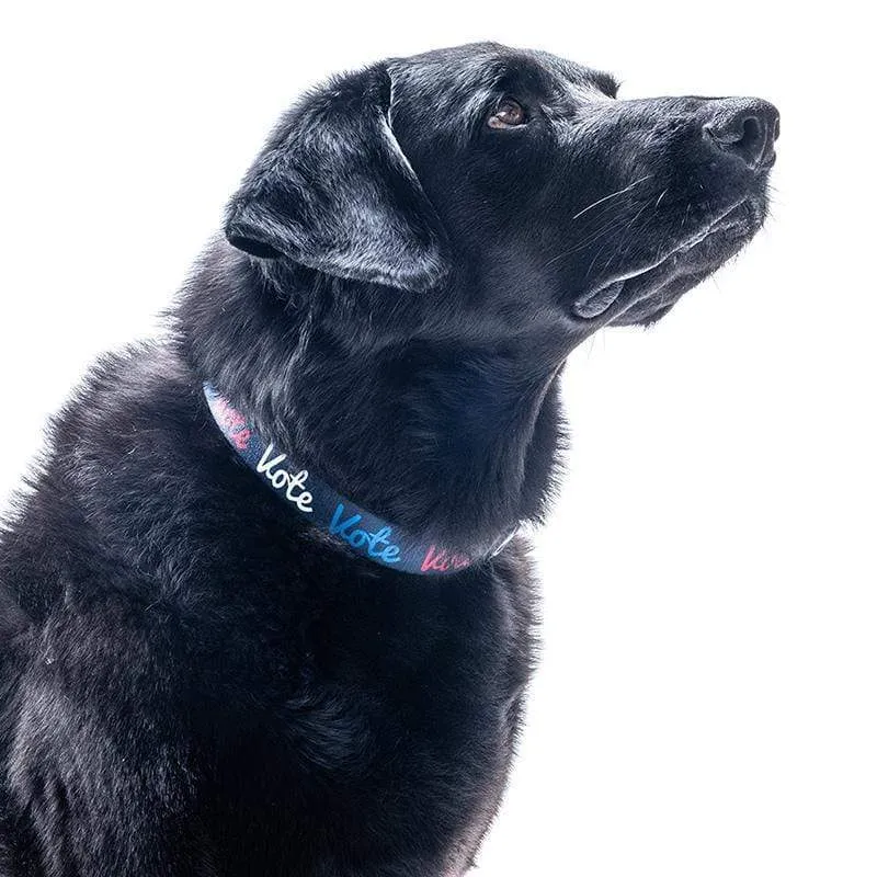 Red, White and Vote Dog Collar by Paula Kong