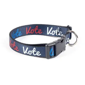 Red, White and Vote Dog Collar by Paula Kong