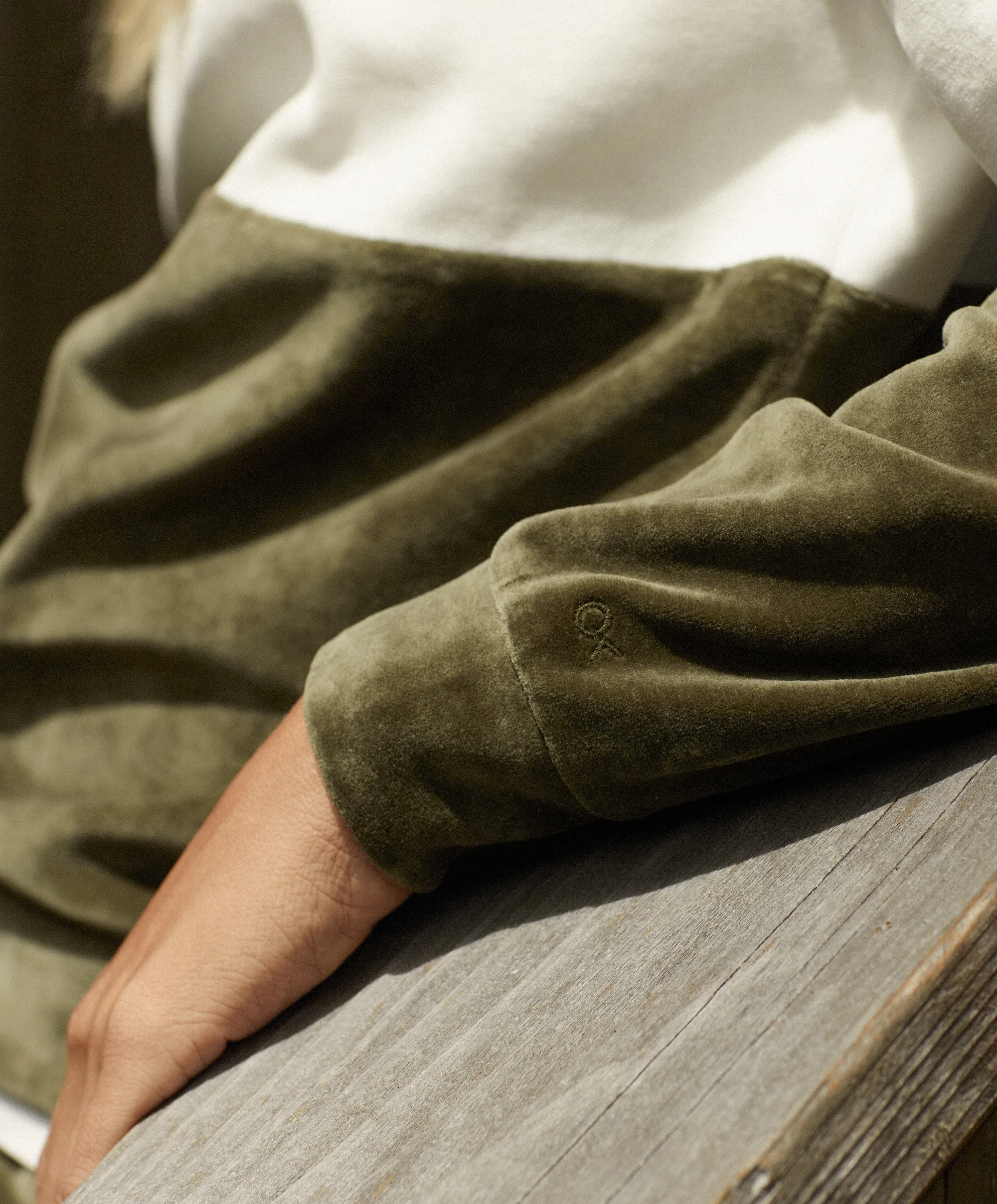 Ronan Velour Zip Pullover - Outerworn