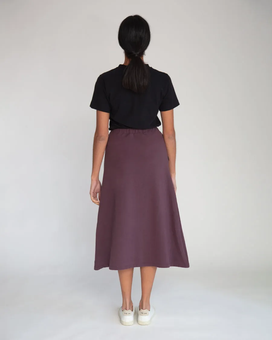 Ronda Organic Cotton Skirt In Plum