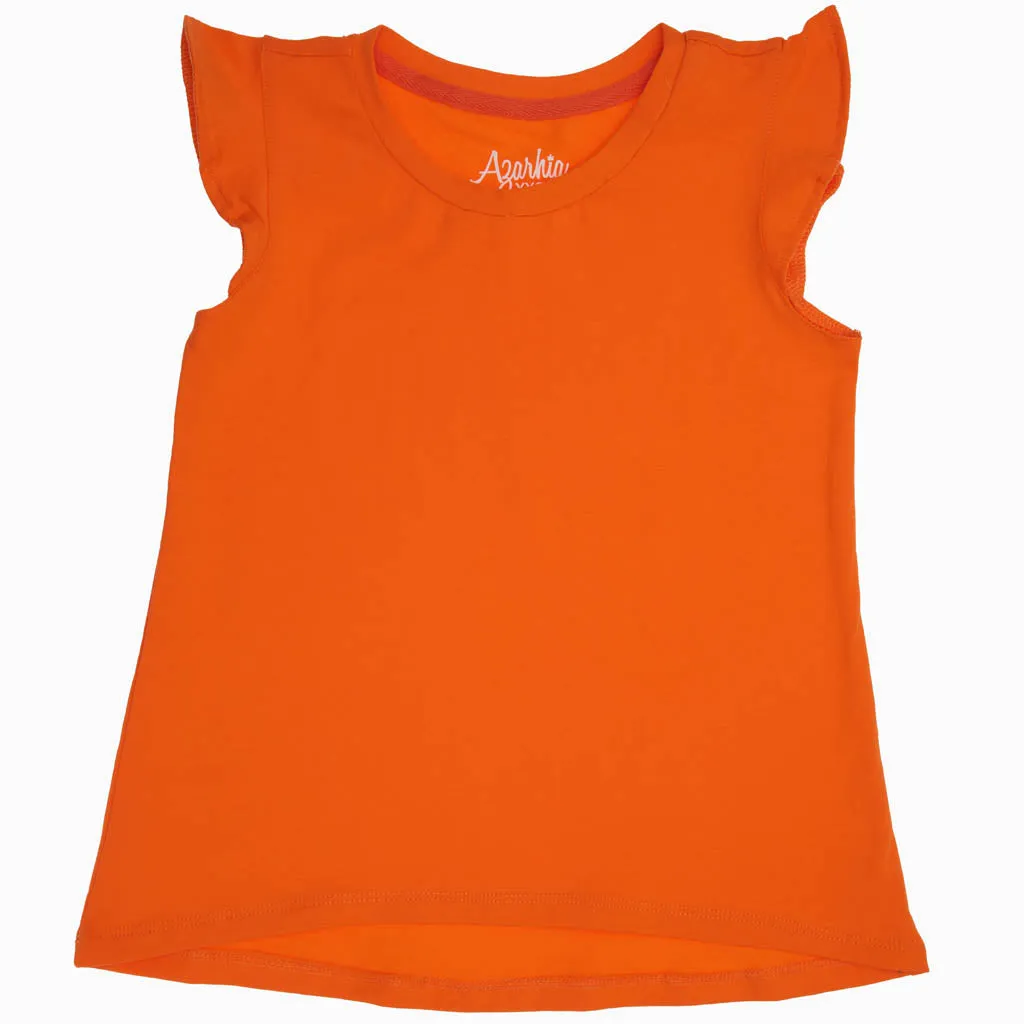 Ruffle Shirt in Orange