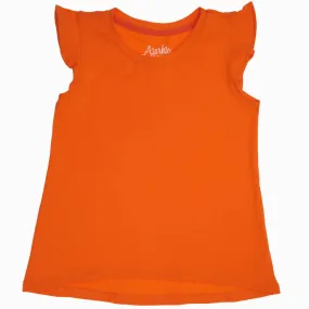 Ruffle Shirt in Orange
