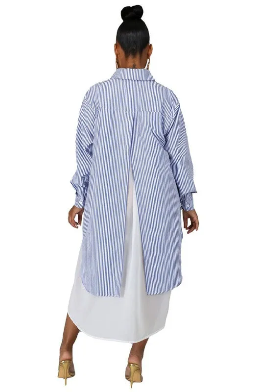 Sexy Shirt Maxi Dress