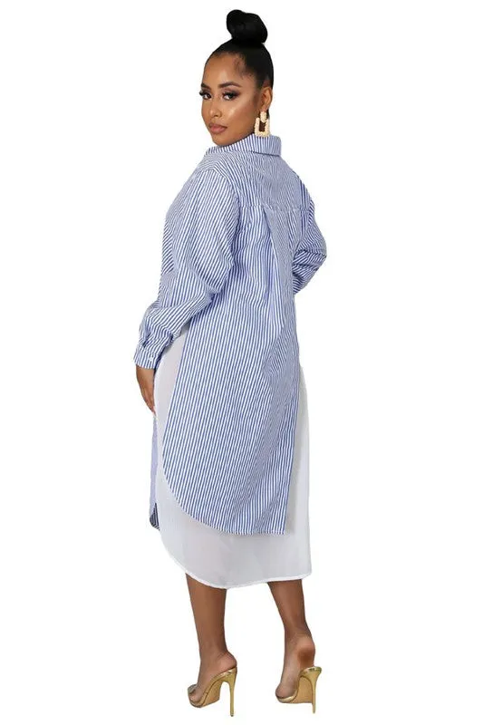 Sexy Shirt Maxi Dress