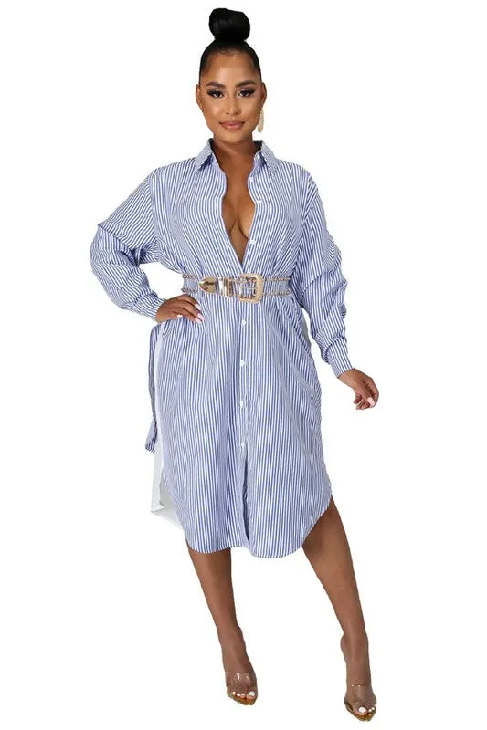 Sexy Shirt Maxi Dress
