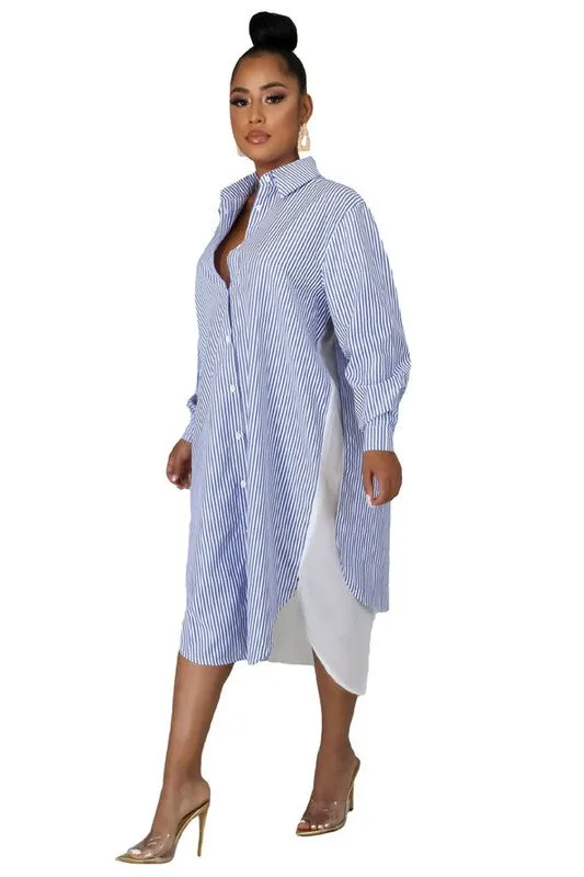 Sexy Shirt Maxi Dress
