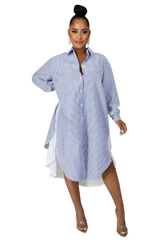 Sexy Shirt Maxi Dress