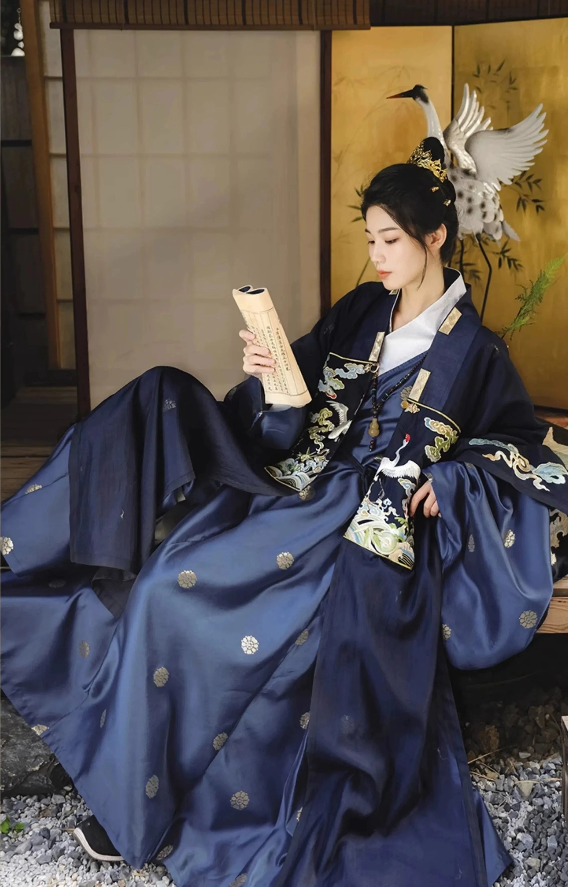 Shan He 山河 Mountain & River Ming Dynasty Helingshan Parallel Collar Jacket Set